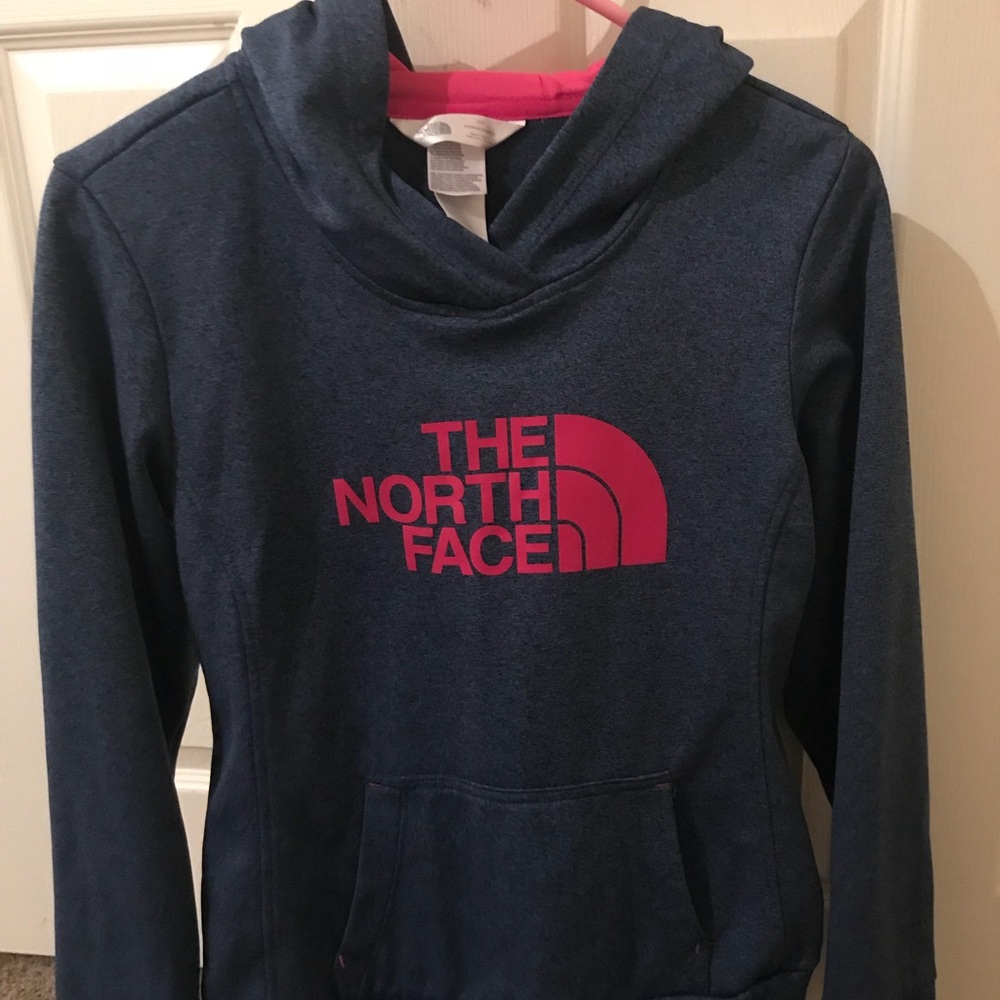 Blue/pink detail The North Face hoodie